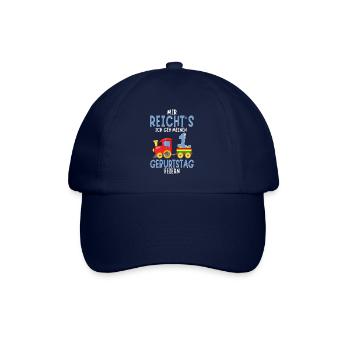 1. Geburtstag Geburtstagsgeschenk mit Eisenbahn - Baseballkappe - Blau/Blau - Vorne