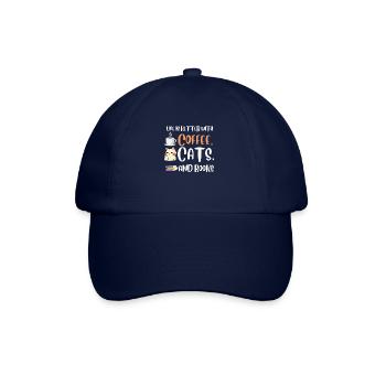 Life is better with a Coffee Cats and Books Cat - Baseball Cap - blue/blue - Front