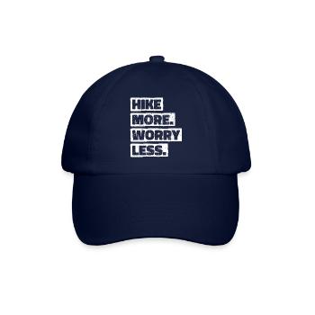 Hike More Worry Less. Hike Hiking Design - Baseball Cap - blue/blue - Front