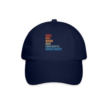 M�dchen wollen nur grundlegende Menschenrechte hab - Baseballkappe - Blau/Blau - Vorne