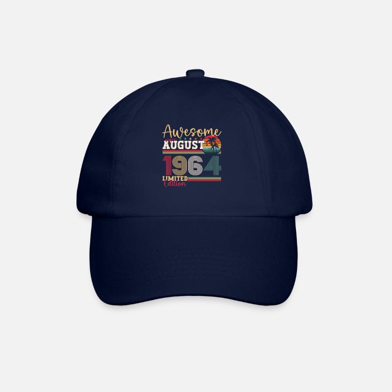Awesome since August 1964 58. Geburtstag Geschenk - Baseballkappe - Blau/Blau
