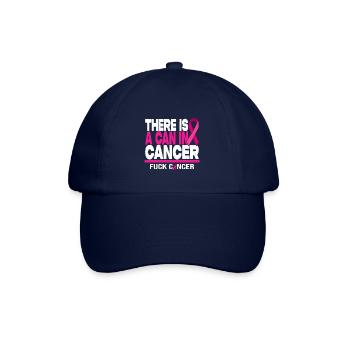 There Is A Can In Cancer - Brustkrebs F*** Cancer - Baseballkappe - Blau/Blau - Vorne
