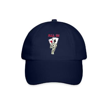 Joueur de poker Cartes de poker 7 2 Skeleton Hand Poker - Casquette classique - bleu/bleu - Devant
