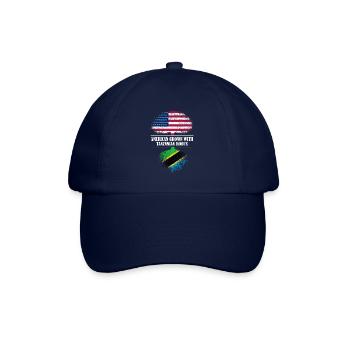 American grown with tanzanian roots flag - Baseball Cap - blue/blue - Front