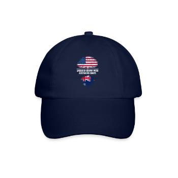 American grown with Australian roots flag - Baseballkappe - Blau/Blau - Vorne
