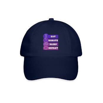 Eat Karate Sleep Repeat - Baseball Cap - blue/blue - Front