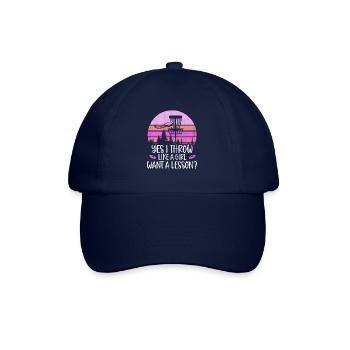 Yes I Throw Like A Girl Want A Lesson Disc Golf - Baseball Cap - blue/blue - Front