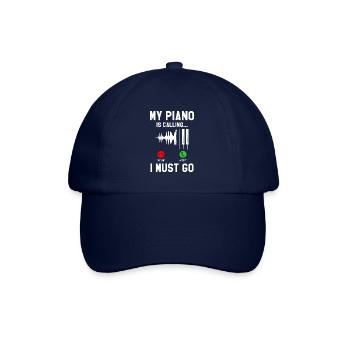 My Piano Is Calling And I Must Go Pianist - Baseballkappe - Blau/Blau - Vorne