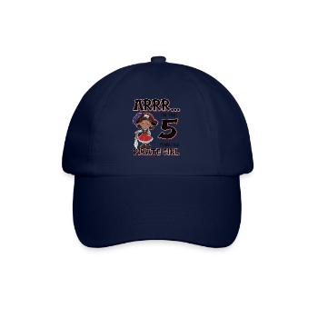 Pirate Boy 5 Jahre alter Pirat 5. Geburtstag - Baseballkappe - Blau/Blau - Vorne