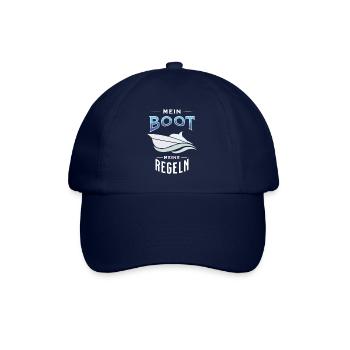 Mein Boot Meine Regeln T-Shirt Motorbootfahrer - Baseballkappe - Blau/Blau - Vorne