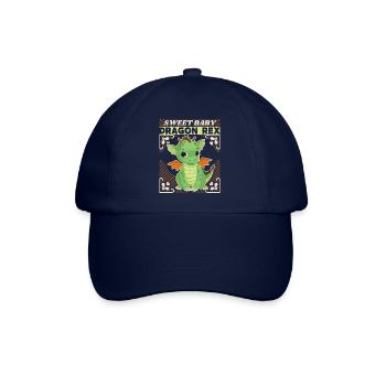 Bébé fille, bébé garçon, petit dinosaure, disant - Casquette classique - bleu/bleu - Devant