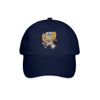 Kaffee, Kaffeetrinker lustiger Coffee Spruch - Baseballkappe - Blau/Blau - Vorne