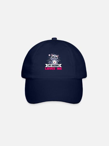 My raccoon loves me sweet gift - Baseball Cap - blue/blue