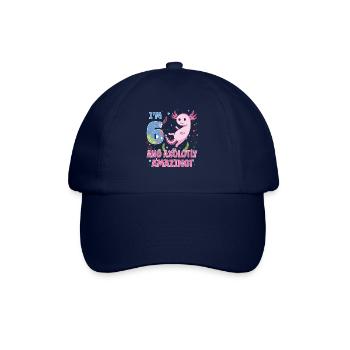 I'm 6 Sweet Axolotl 6th Birthday Gift - Baseball Cap - blue/blue - Front