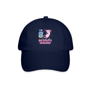I'm 8 Sweet Axolotl 8th Birthday Gift - Baseball Cap - blue/blue - Front