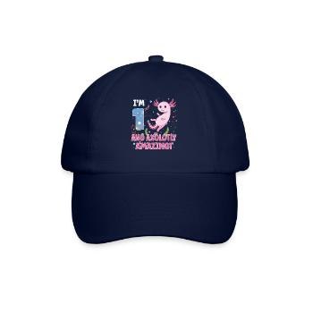 I'm 1 sweet axolotl 1st birthday gift - Baseball Cap - blue/blue - Front