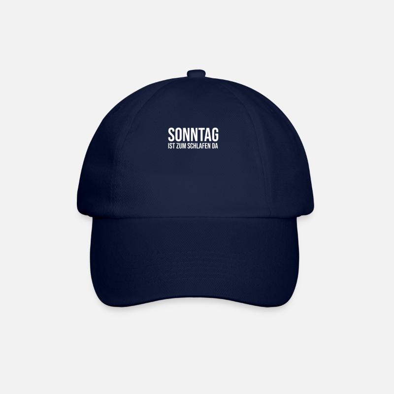 Sonntag ist zum schlafen da - Baseballkappe - Blau/Blau