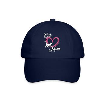 Katzen Mama Motiv Frauen Geschenk Katzenhalter - Baseballkappe - Blau/Blau - Vorne
