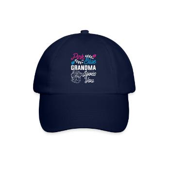 Pink Or Blue Grandma Loves You Pregnancy Gender Re - Baseballkappe - Blau/Blau - Vorne