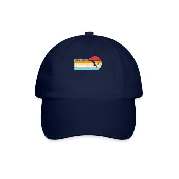 Quetzalcoatlus Retro Sunset Dinosaurier - Baseballkappe - Blau/Blau - Vorne