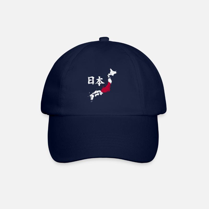Nihon Japan Map Flag Vintage - Baseball Cap - blue/blue