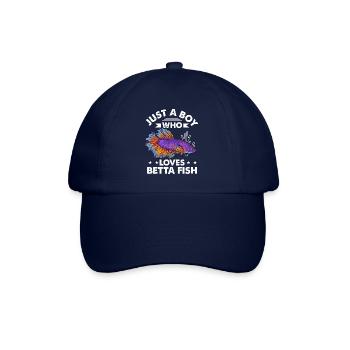 Just A Boy Who Loves Betta Fish Siamesischer Kampf - Baseballkappe - Blau/Blau - Vorne
