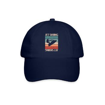 Classic Vintage Retro Jet Skiing Skis - Baseball Cap - blue/blue - Front
