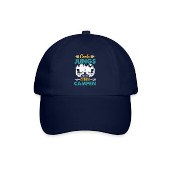 Coole Jungs Gehen Campen Camper Zelten Camping - Baseballkappe - Blau/Blau - Vorne