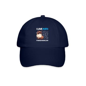 I Love Math It Makes People Cry Mathe Mathematik - Baseballkappe - Blau/Blau - Vorne