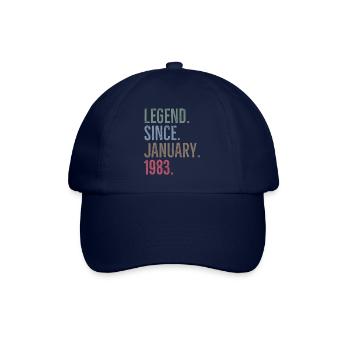 Légende depuis janvier 1983 - Casquette classique - bleu/bleu - Devant