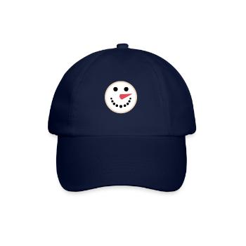 Hiver Bonhomme de neige Visage Vacances Mignon Noël Tendance - Casquette classique - bleu/bleu - Devant