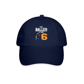 Basketball Player This Baller Is Now 6 Birthday - Baseball Cap - blue/blue - Front