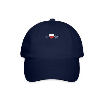 Poland Heartbeat Polish Flag Pole Polska - Baseball Cap - blue/blue - Front