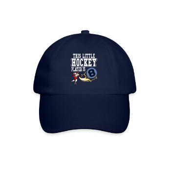 Ice Hockey Little Hockey Player Is 8 Birthday - Baseball Cap - blue/blue - Front