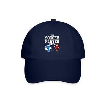 Soccer Player Is Now 7 Boy Soccer Birthday - Baseball Cap - blue/blue - Front