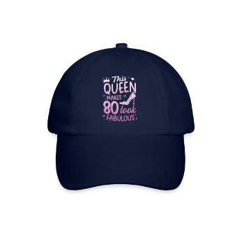 Cette reine fait 80 look Fabuleux 80e anniversaire - Casquette classique - bleu/bleu - Devant