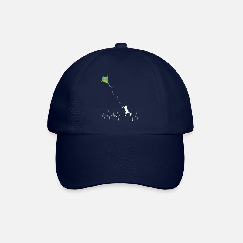 Lenkdrachen Drachen Herzschlag Drachenfliegen - Baseballkappe - Blau/Blau