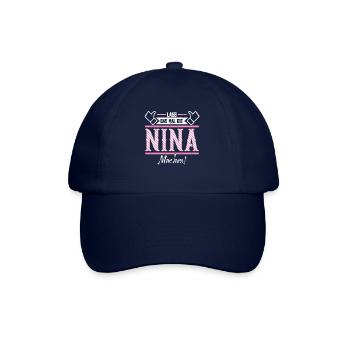 Nina Geschenkidee Geschenk Geburtstag - Baseballkappe - Blau/Blau - Vorne