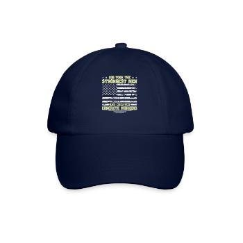God took Stongest Created Concrete Workers US Flag - Baseballkappe - Blau/Blau - Vorne