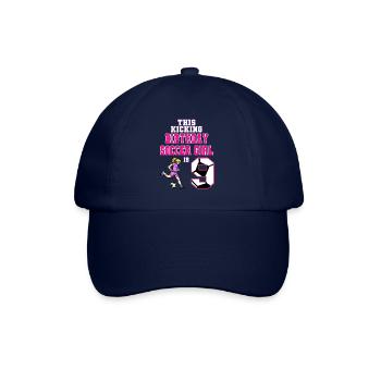 This Soccer Girl Is 9th Birthday Soccer - Baseball Cap - blue/blue - Front