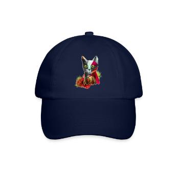 Katze - Animal Illustration - Baseballkappe - Blau/Blau - Vorne