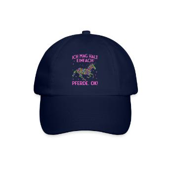 Mir reichts ich gehe jetzt reiten Pferde Geschenk - Baseballkappe - Blau/Blau - Vorne