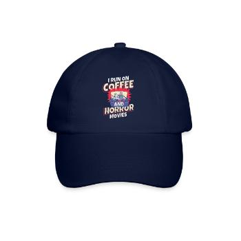Je cours sur le café et le vrai crime - Casquette classique - bleu/bleu - Devant