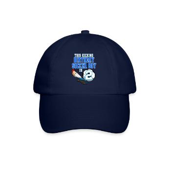 Ce garçon de football est le football du 2e anniversaire - Casquette classique - bleu/bleu - Devant