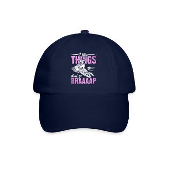I Like Things That Go Braaaap Snowmobiles - Baseball Cap - blue/blue - Front