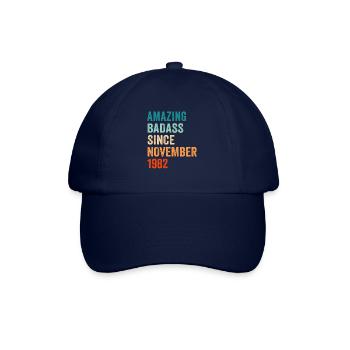 Birthday November 1982 funny vintage design - Baseball Cap - blue/blue - Front