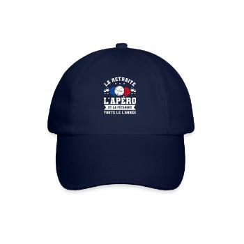 Le Retraite L'Apéro Et La Pétanque Toute Le - Casquette classique - bleu/bleu - Devant