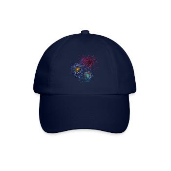 Fireworks,Rockets,Stars,New Year's Eve,Colorful - Baseball Cap - blue/blue - Front