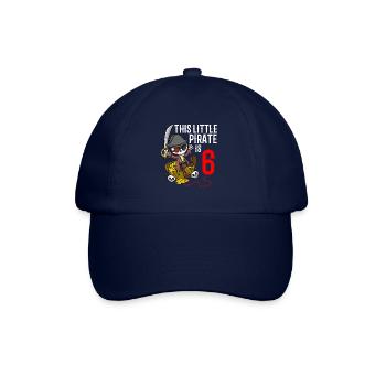 Skeleton This Little Pirate Is 6th Pirate Birthday - Baseball Cap - blue/blue - Front