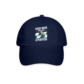 Chaque coup doit avoir un but drôle d’échecs - Casquette classique - bleu/bleu - Devant